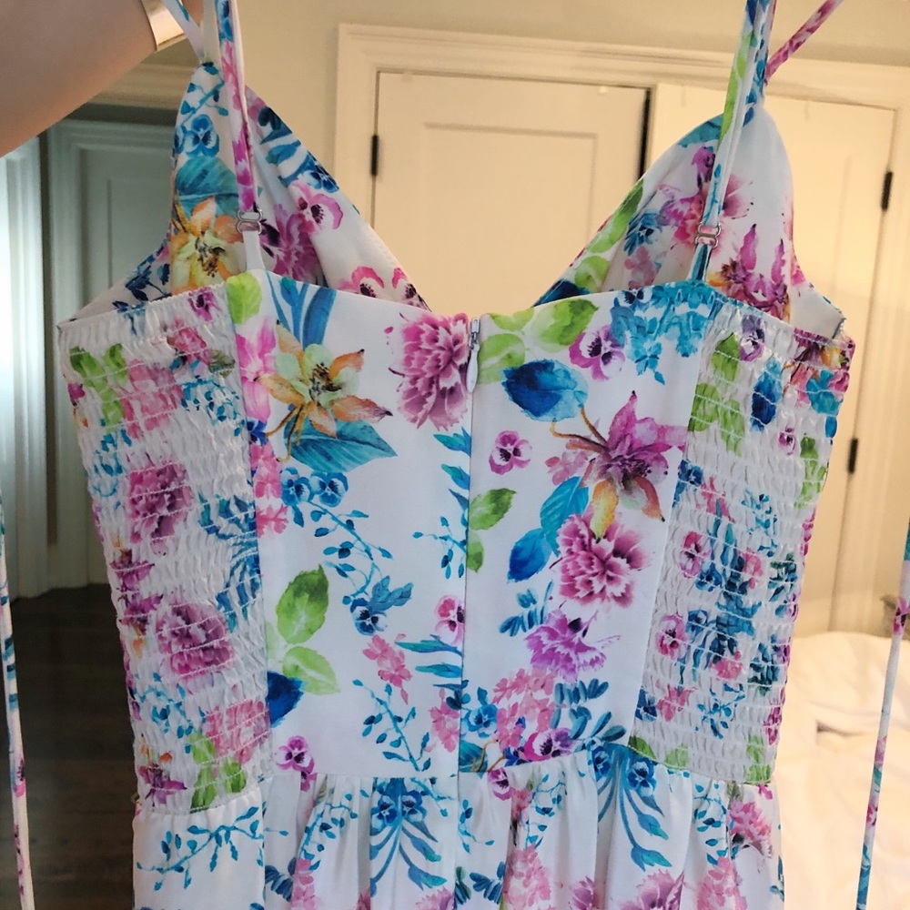 Amanda Uprichard Floral Silk Maxi Gown Size XS NWT - Picture 4 of 5